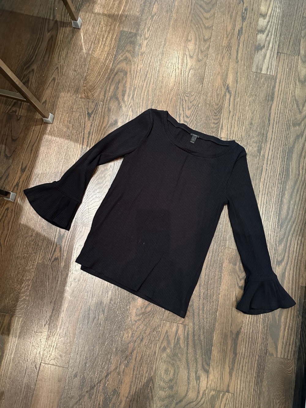 JCrew boat neck blouse with bell sleeves